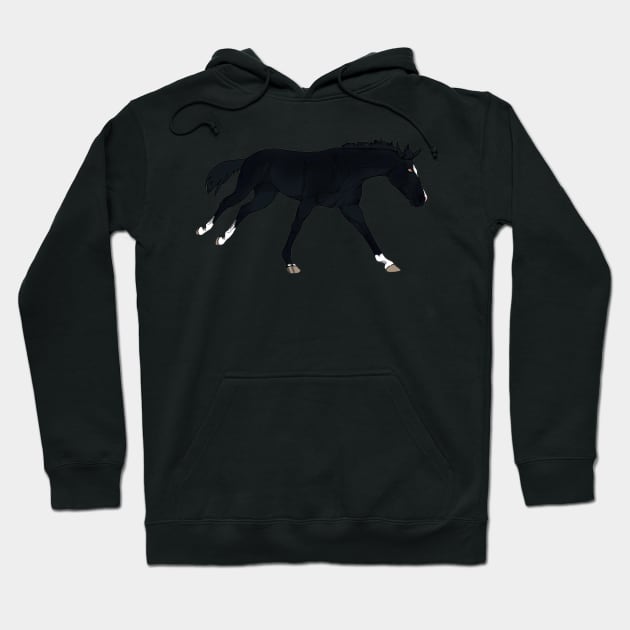 Galloping Horse Hoodie by kelseydjpaint